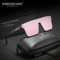 KINGSEVEN New Fashion Sunglasses Men Women Anti-Glare Rimeless Square Large Frame Polarized UV400 Outdoor Diving Eyeglasses