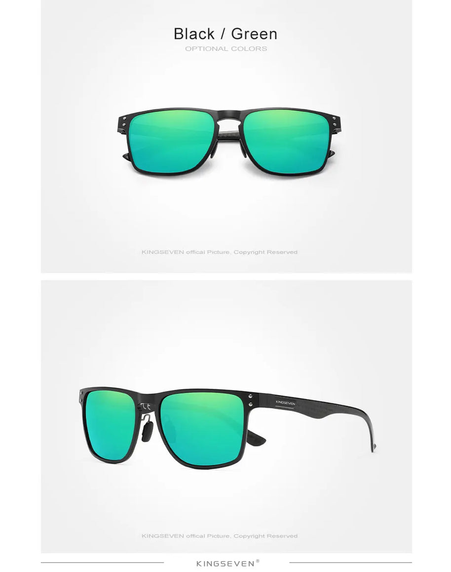 KINGSEVEN Luxury Aluminum Sunglassses For Men Retro Rectang Polarized UV400 Glasses Driving Sports Women New Fashion Accessory