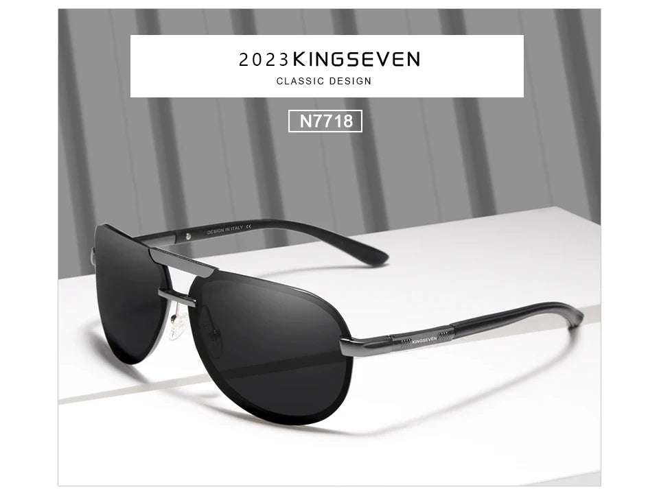 KINGSEVEN Original High Quality Polarized Sunglasses Men Women Pilot Driving Aluminum+TR90 Sun Glasses Goggle UV400