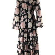 Muslim Women Dresses Flower Print Abaya Sashes Eid Ramadan Morocco Vestidos Dubai Jalabiya Kaftan Islam Arab Long Robe Abayas