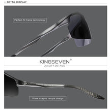 KINGSEVEN Aluminum Sunglasses For Men Driving Mirror Lens UV400 Polarized Glasses Cycling Sports Use High Quality Eyewear