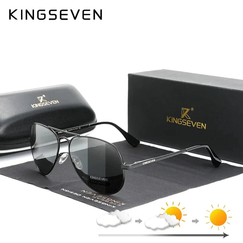 KINGSEVEN New Brand Men Aluminum Sunglasses Polarized UV400 Male Glasses Women Pilot Fashion Luxury Driving Summer Eyewear