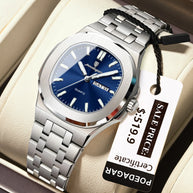 POEDAGAR Top Original Watch For Woman Luminous Date Week Square Ladies Watch Stainless Steel Quartz Women's Watches Female Reloj