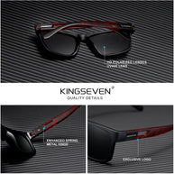 KINGSEVEN 2024 Brand Design Men's Glasses Square Retro TR90 Polarized Sunglasses Women UV Lens Fashion Outdoor Sports Eyewear