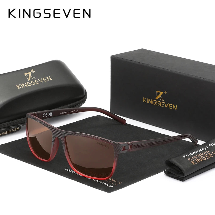 KINGSEVEN Gradation Design Sunglasses For Men Women HD Polarized UV400 Glasses Driving High Quality Anti-slip Sports Eyewear