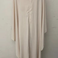 2025 New Women's Spring Summer Fashion Loose Bat Sleeve Curling Irregular Elegant Seven Inch Sleeve Long Dress