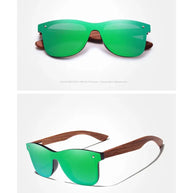 KINGSEVEN Brand Classic Wooden Sunglasses Men/Women Polarized UV400 Mirror Lens Glasses Luxury Wood Frame Retro Eyewear