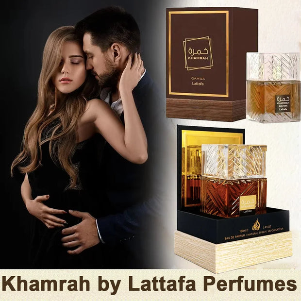 100ml  Lattafa Perfumes Khamrah Qahwa Eau de Parfum Spray Original United Arab Emirates Arabian arabic Perfume For Women For Men