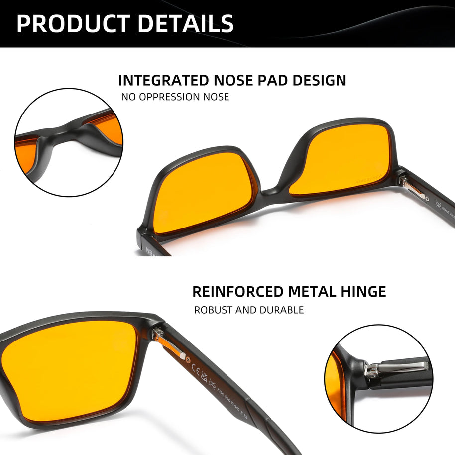 KINGSEVEN Anti-Blue Ray Glasses Men/Women Computer Blue Light Blocking Students Classic Rectangle Frame Business Eyeglasses