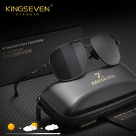 KINGSEVEN Alloy Luxury Male Sunglasses Anti-Glare Lens Large Frame Glasses Men Women UV400 Polarized Classical Driving Eyewear