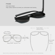 KINGSEVEN Classical Driving Sunglasses Women Men Retro Square Large Frame UV400 Glasses Vintage Anti-glare Night Vision Eyewear