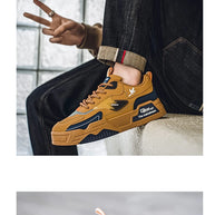 Men's Casual Shoes Soft Sole Breathable Leather Shoes Comfort Trainer Running Jogging Shoes Lightweight Walking Sneakers Male