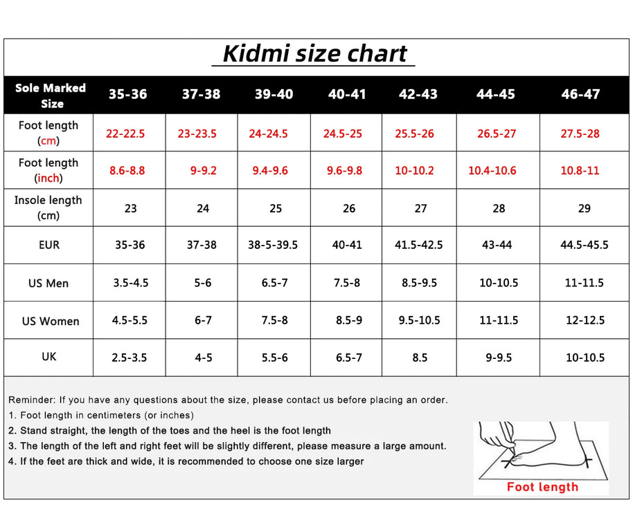 Kidmi Fashion Men Slippers Thick Sole Arch Support Slides Summer Outdoor Beach Slippers Men's Sneaker Casual Home Soft Slippers