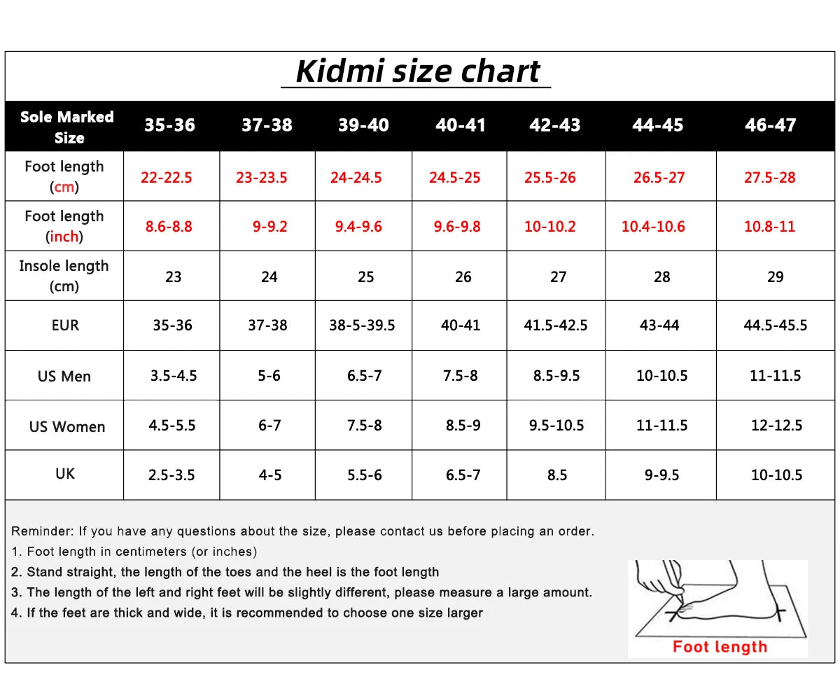 Kidmi Fashion Men Slippers Thick Sole Arch Support Slides Summer Outdoor Beach Slippers Men's Sneaker Casual Home Soft Slippers