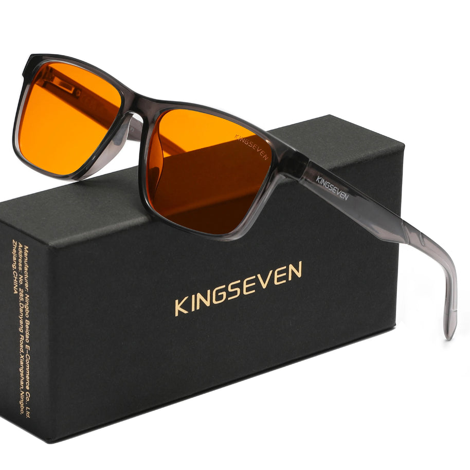 KINGSEVEN Anti-Blue Ray Glasses Men/Women Computer Blue Light Blocking Students Classic Rectangle Frame Business Eyeglasses