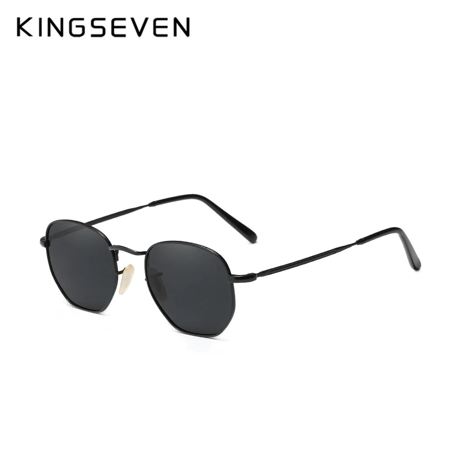 KINGSEVEN New Fashion Polygon Sunglasses Men Women‘s Polarized UV400 Eye Protect Lens Glasses Round Frame Outdoor Causal Eyewear