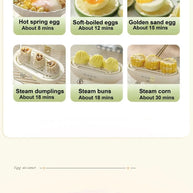 Egg Cooker Portable Low Power Student Dormitory Mini Breakfast Machine Automatic Power Off Electric Steamer Kitchen Tool 120W