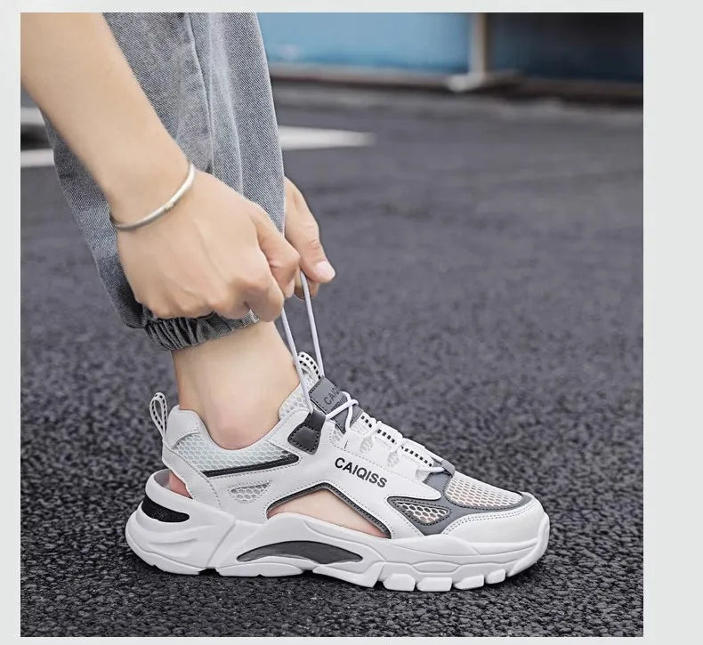 Mens Summer Sandals Breathable Sports Beach Shoes Outdoor Casual Slides for Teenagers TrendyLightweight Footwear New Design