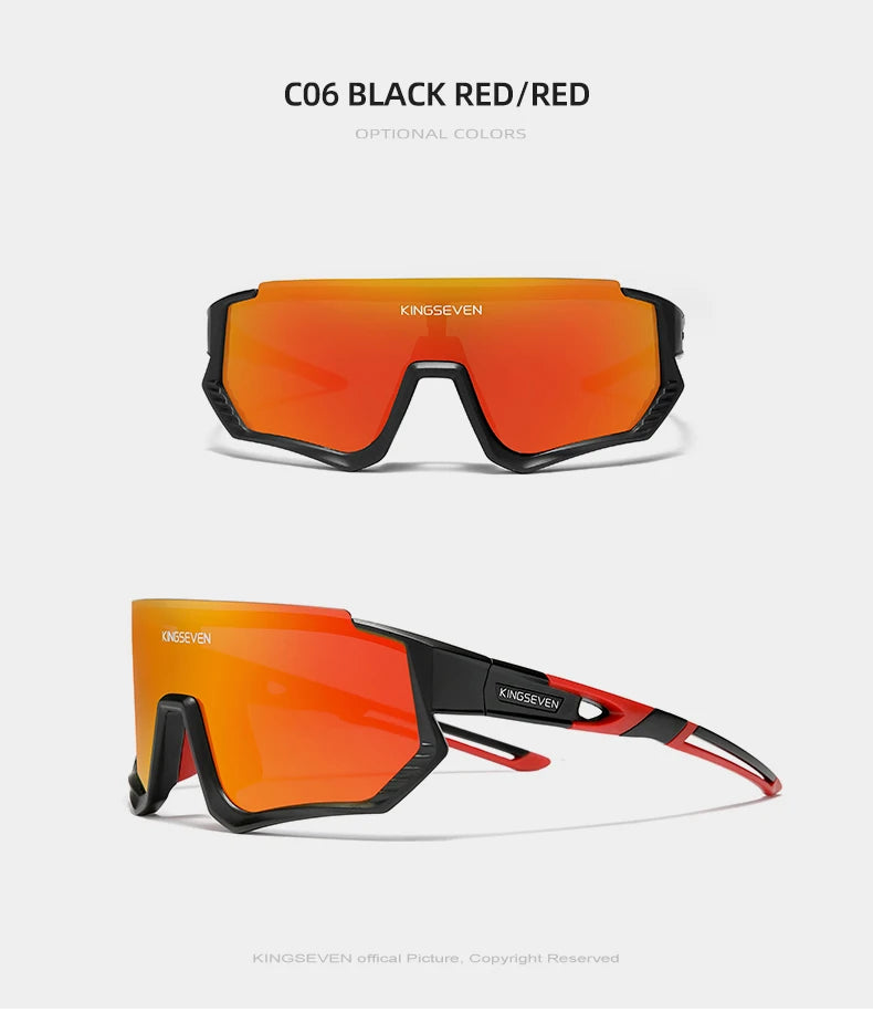 KINGSEVEN Sports Cycling Sunglasses Men Women Mtb Bicycle Glasses UV400 Sunscreen Eyewear Bike Riding Equipment