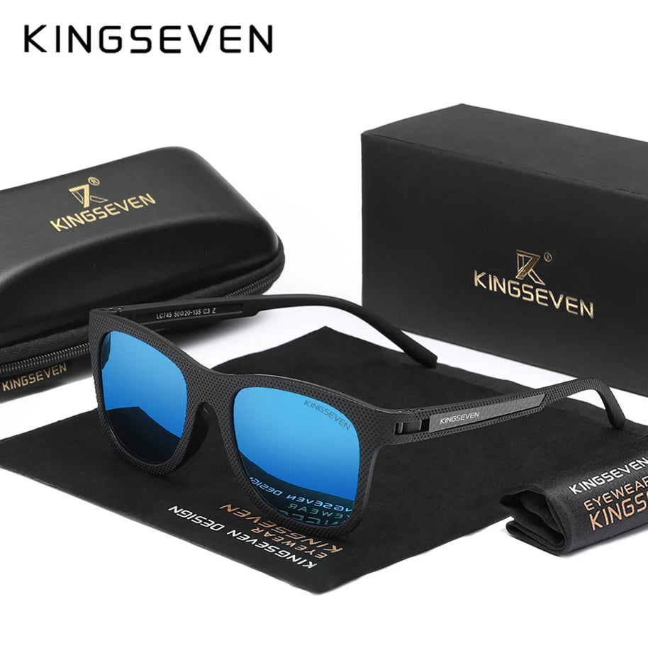 KINGSEVEN Polarized UV400 Sunglasses Men Women Round Glasses Outdoor Driving Fishing Male Femle Causal Eye Protection Eyewear