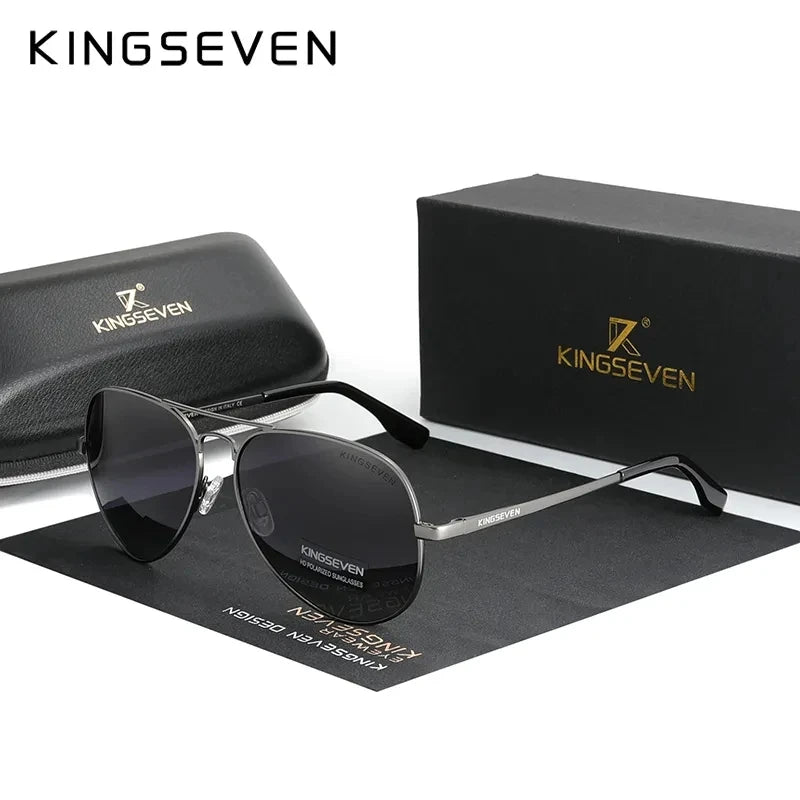 KINGSEVEN New Brand Men Aluminum Sunglasses Polarized UV400 Male Glasses Women Pilot Fashion Luxury Driving Summer Eyewear