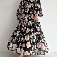 Muslim Women Dresses Flower Print Abaya Sashes Eid Ramadan Morocco Vestidos Dubai Jalabiya Kaftan Islam Arab Long Robe Abayas