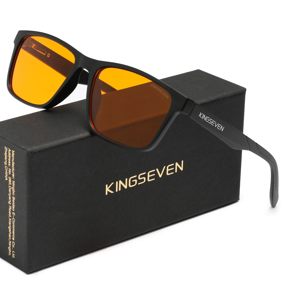 KINGSEVEN Anti-Blue Ray Glasses Men/Women Computer Blue Light Blocking Students Classic Rectangle Frame Business Eyeglasses