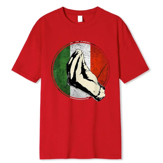 Italian Gift Shirt Funny Italy Summer T-Shirt Fitted Casual Cotton Men Tees Cool Breathable Oversize Short Sleeves TShirt Male