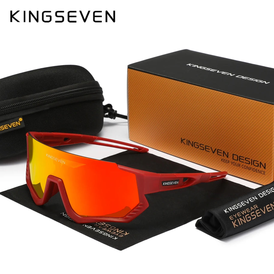 KINGSEVEN Cycling Sunglasses Men Women Mtb Bicycle Glasses Anti-UV Bike Goggles Outdoor Sport bike Large Frame