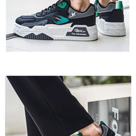 Men's Casual Shoes Soft Sole Breathable Leather Shoes Comfort Trainer Running Jogging Shoes Lightweight Walking Sneakers Male
