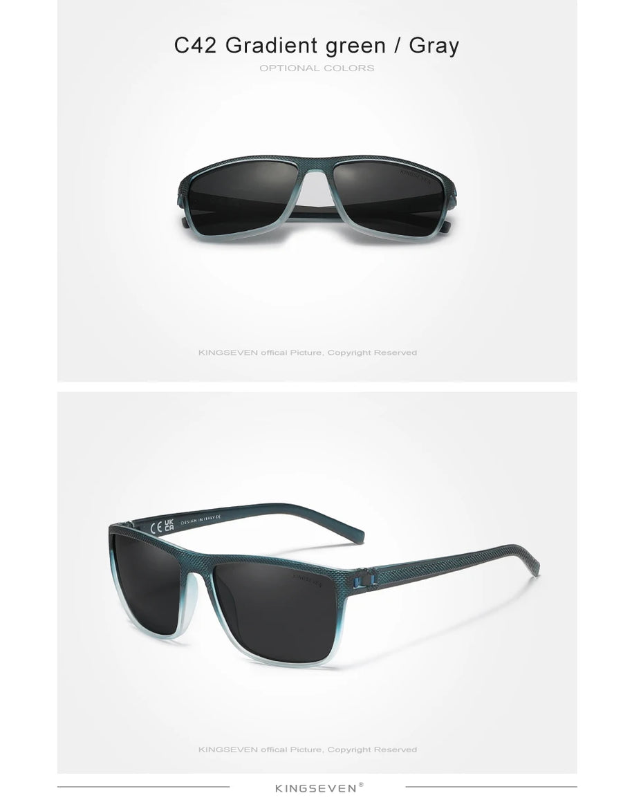 KINGSEVEN Gradation Design Sunglasses For Men Women HD Polarized UV400 Glasses Driving High Quality Anti-slip Sports Eyewear