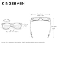 KINGSEVEN Polarized Natural Wooden Sunglasses For Men Women Full Bamboo Frame Retro Handmade Eyewear Square UV400 Lens Glasses