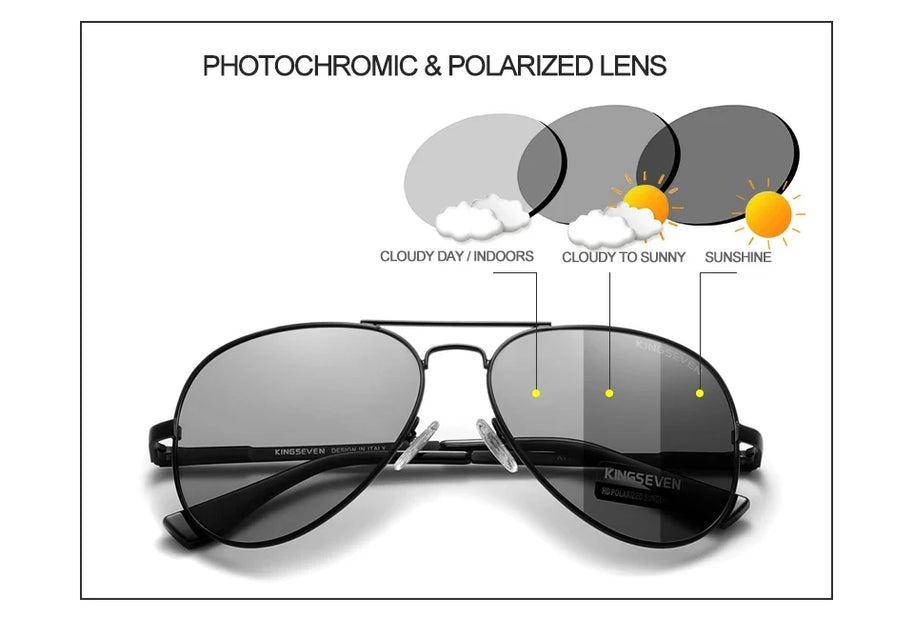 KINGSEVEN New Brand Men Aluminum Sunglasses Polarized UV400 Male Glasses Women Pilot Fashion Luxury Driving Summer Eyewear