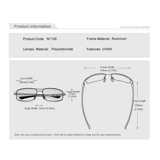 KINGSEVEN Classic Trendy Brand Sunglasses For Men Vintage Rectangle Glasses Polarized UV400 Fashion Casual Eyewear