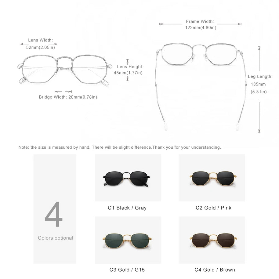 KINGSEVEN New Fashion Polygon Sunglasses Men Women‘s Polarized UV400 Eye Protect Lens Glasses Round Frame Outdoor Causal Eyewear