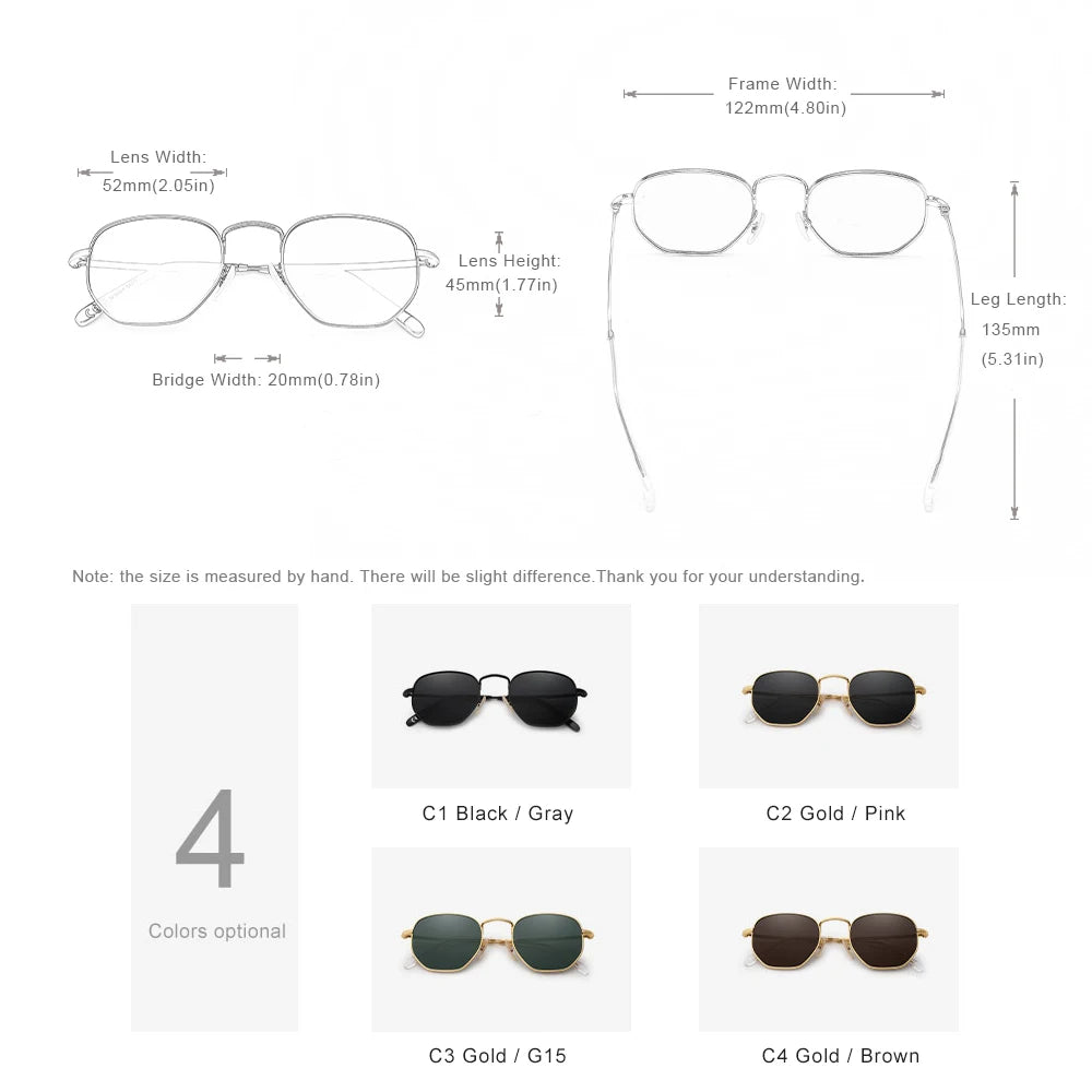 KINGSEVEN New Fashion Polygon Sunglasses Men Women‘s Polarized UV400 Eye Protect Lens Glasses Round Frame Outdoor Causal Eyewear