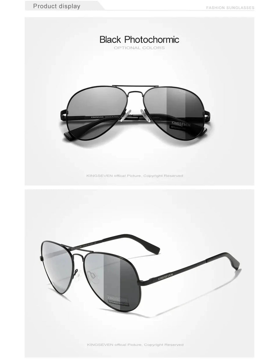 KINGSEVEN New Brand Men Aluminum Sunglasses Polarized UV400 Male Glasses Women Pilot Fashion Luxury Driving Summer Eyewear