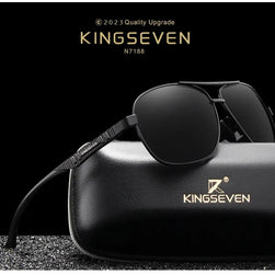 KINGSEVEN 2024 Brand Men Aluminum Sunglasses Polarized UV400 Mirror Male Eye Protection Glasses Women Men Oculos de sol Eyewear