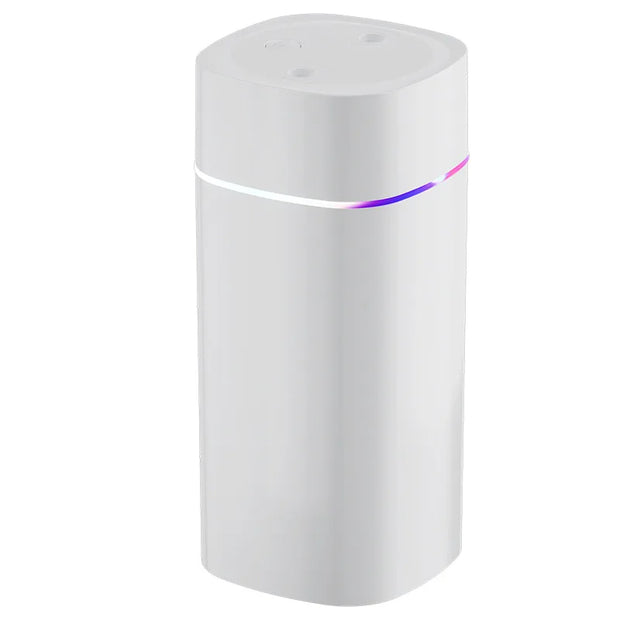 Dual-Nozzle USB Humidifier | 800ml/H Super Mist & Ultra Quiet | Car/Home Moisturizing Device