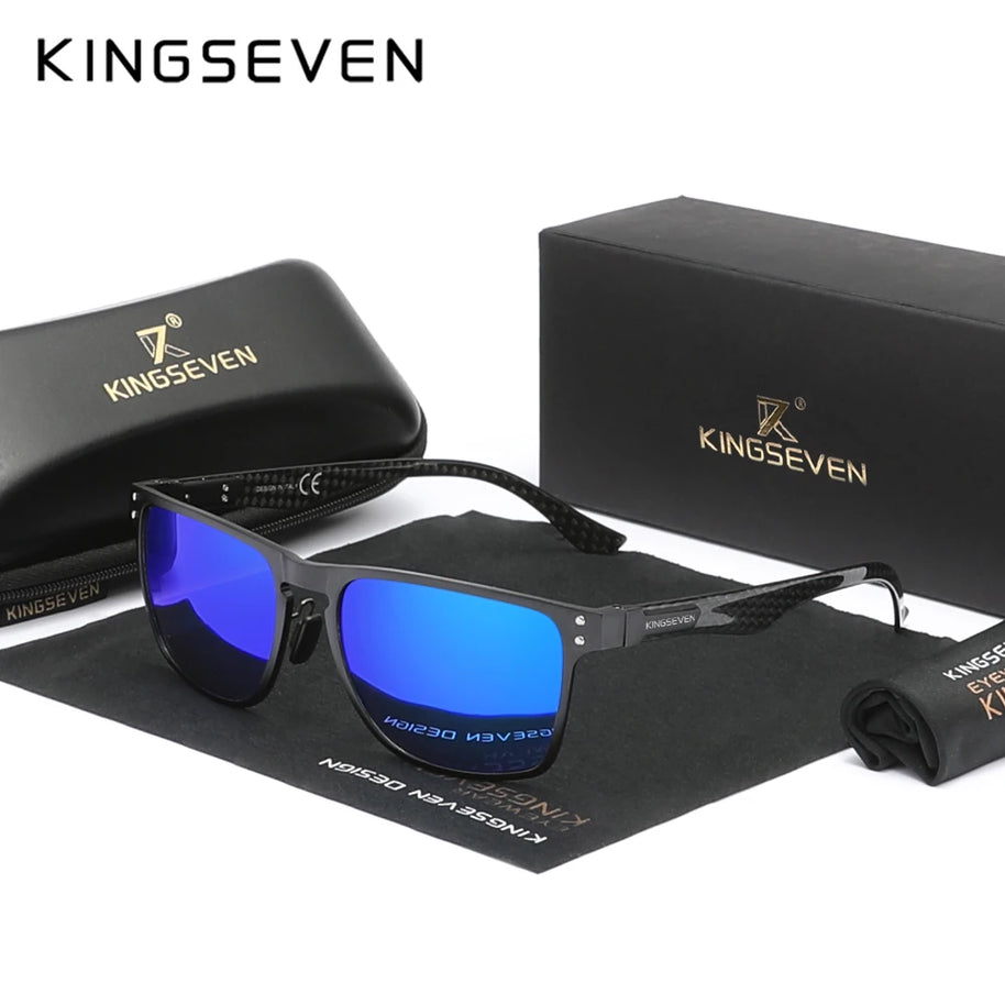 KINGSEVEN Luxury Aluminum Sunglassses For Men Retro Rectang Polarized UV400 Glasses Driving Sports Women New Fashion Accessory