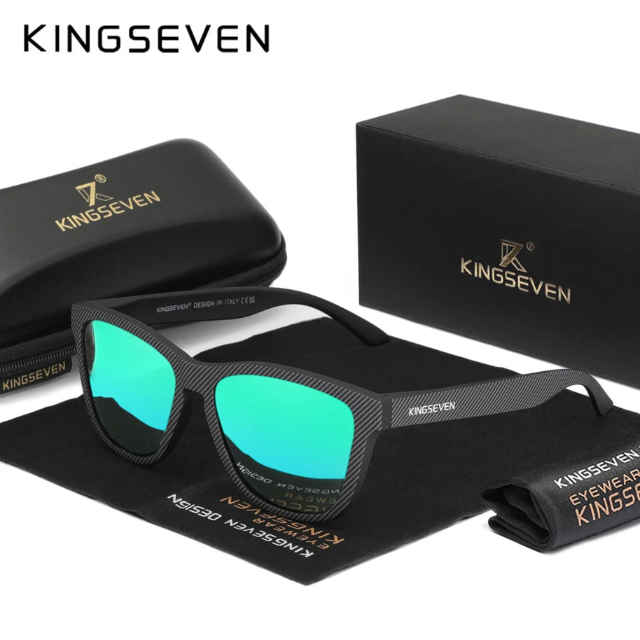 KINGSEVEN Brand Fashion Matte Sunglasses Women Men Polarized Anti-UV400 Lens Glasses TR90 Frame Luxury Outdoor Fishing Eyewear