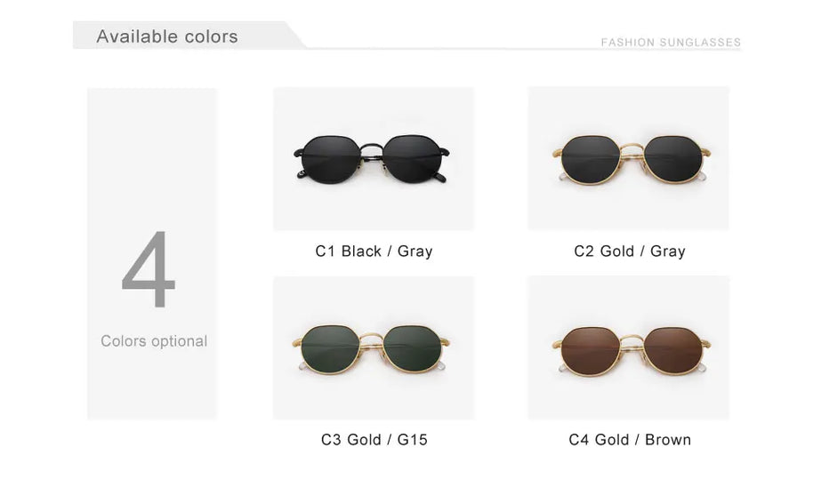 KINGSEVEN Brand Designer Sunglasses Alloy Round Frame Polarized UV400 Women Men Fashion Glassses Classic Anti-glare Eyewear