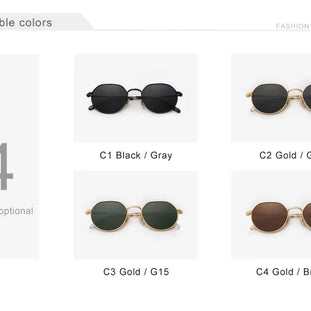 KINGSEVEN Brand Designer Sunglasses Alloy Round Frame Polarized UV400 Women Men Fashion Glassses Classic Anti-glare Eyewear