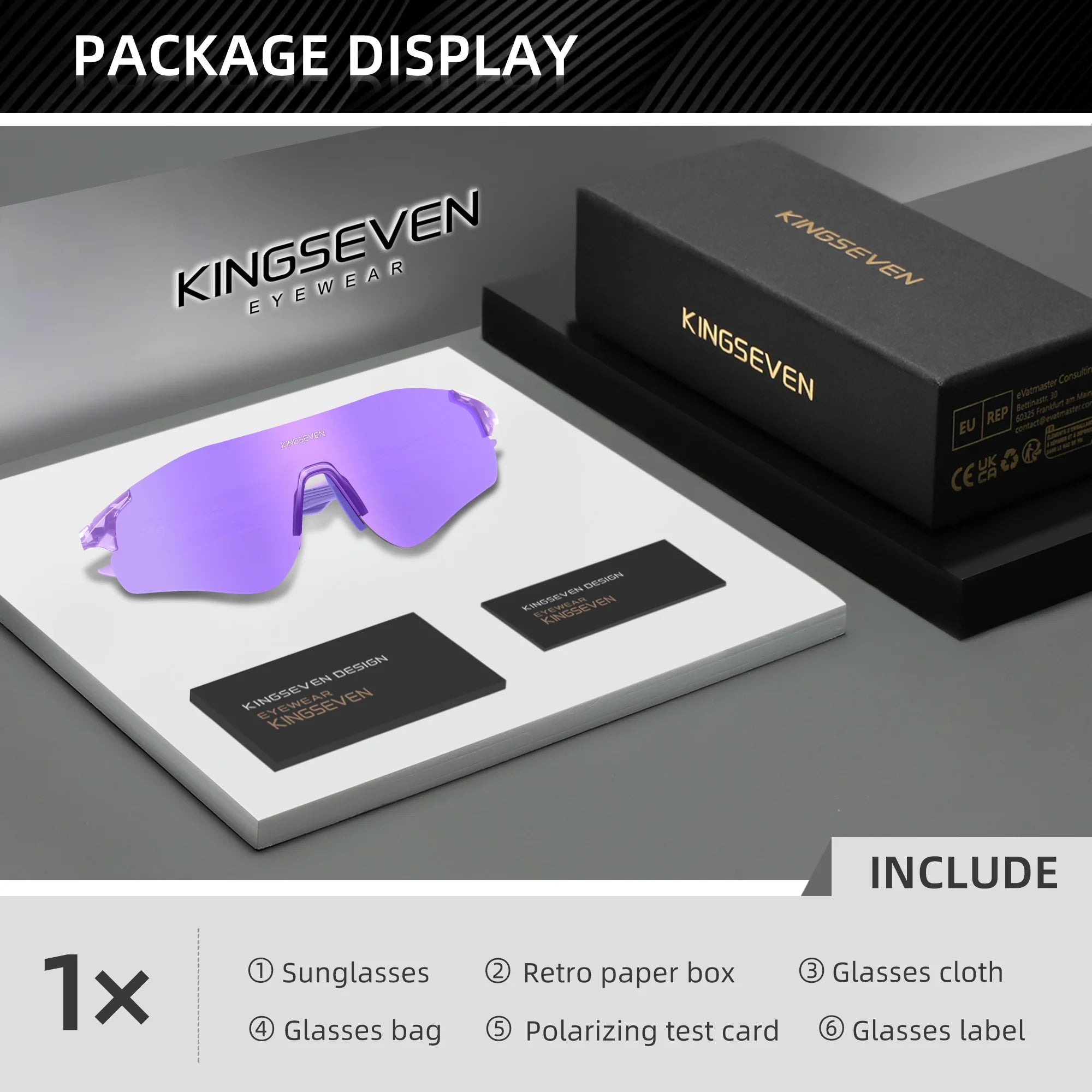 KINGSEVEN 2025 Cycling Sunglasses UV400 Polarized