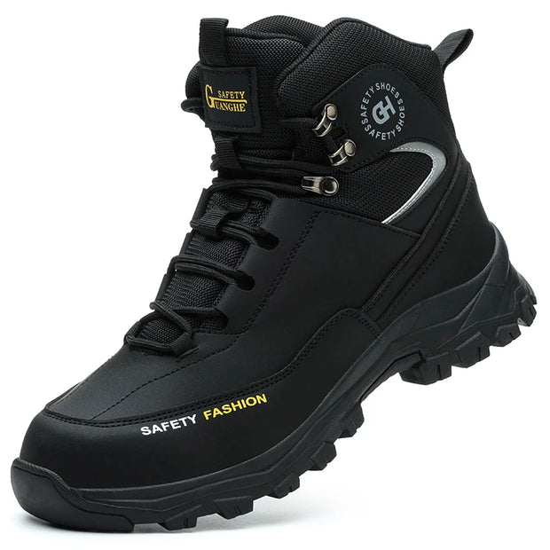 Men Work Safety Boots Waterproof Anti-smash Anti Puncture Work Shoes Indestructible Non-slip Protective Men Safety Shoes