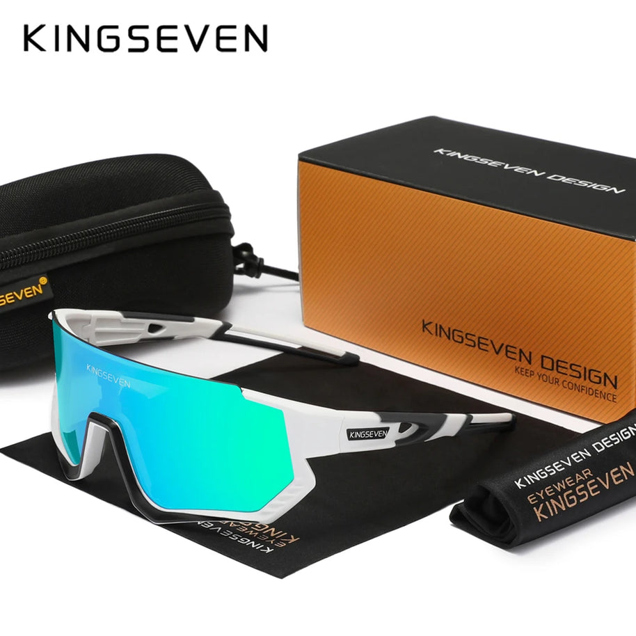 KINGSEVEN Cycling Sunglasses Men Women Mtb Bicycle Glasses Anti-UV Bike Goggles Outdoor Sport bike Large Frame