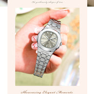 POEDAGAR Top Original Watch For Woman Luminous Date Week Square Ladies Watch Stainless Steel Quartz Women's Watches Female Reloj
