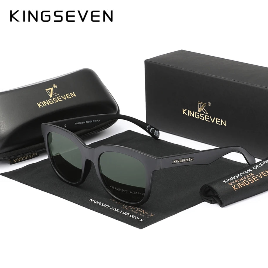 KINGSEVEN Trendy Casual Sunglasses Men Women Full Frame Driving Glasses Polarized UV400 Fashion Vintage Classic Eyewear