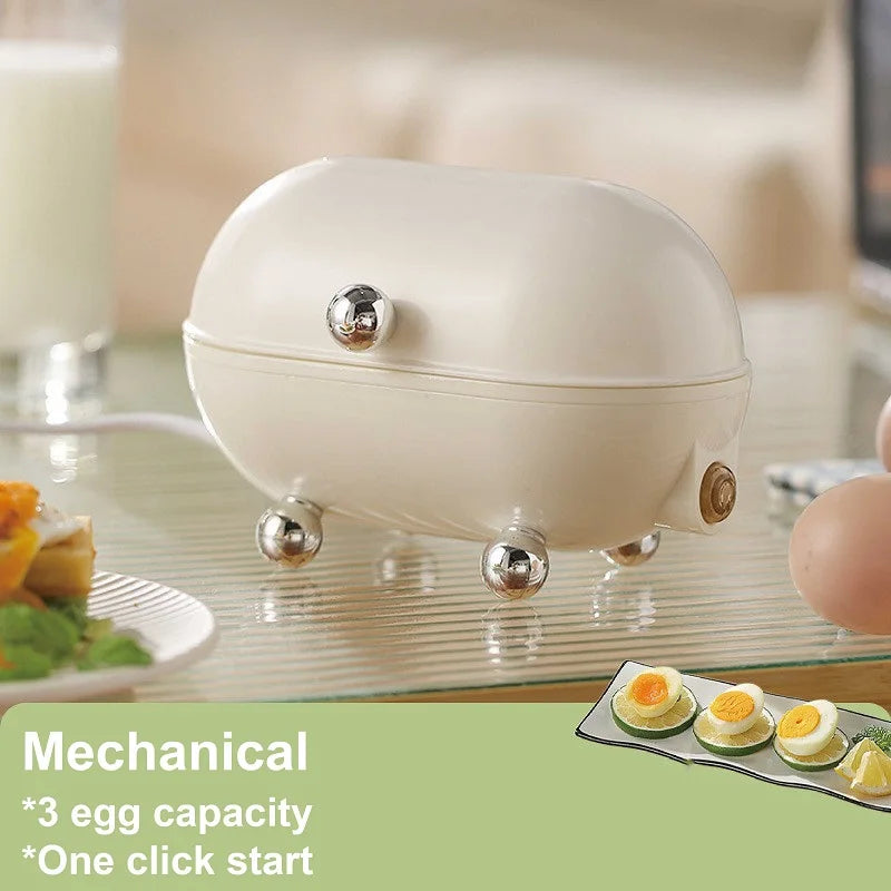 Egg Cooker Portable Low Power Student Dormitory Mini Breakfast Machine Automatic Power Off Electric Steamer Kitchen Tool 120W