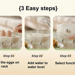 Egg Cooker Portable Low Power Student Dormitory Mini Breakfast Machine Automatic Power Off Electric Steamer Kitchen Tool 120W